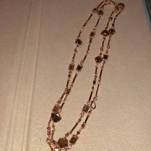 LS long convertible necklace rose gold